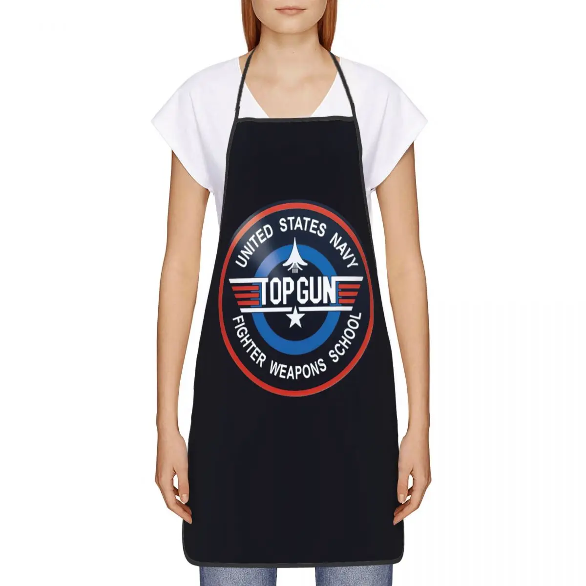 Fighter Jets Top Gun Aprons for Men Women Maverick Film Adult Unisex Kitchen Chef Bib Tablier Cuisine Cooking Baking Painting