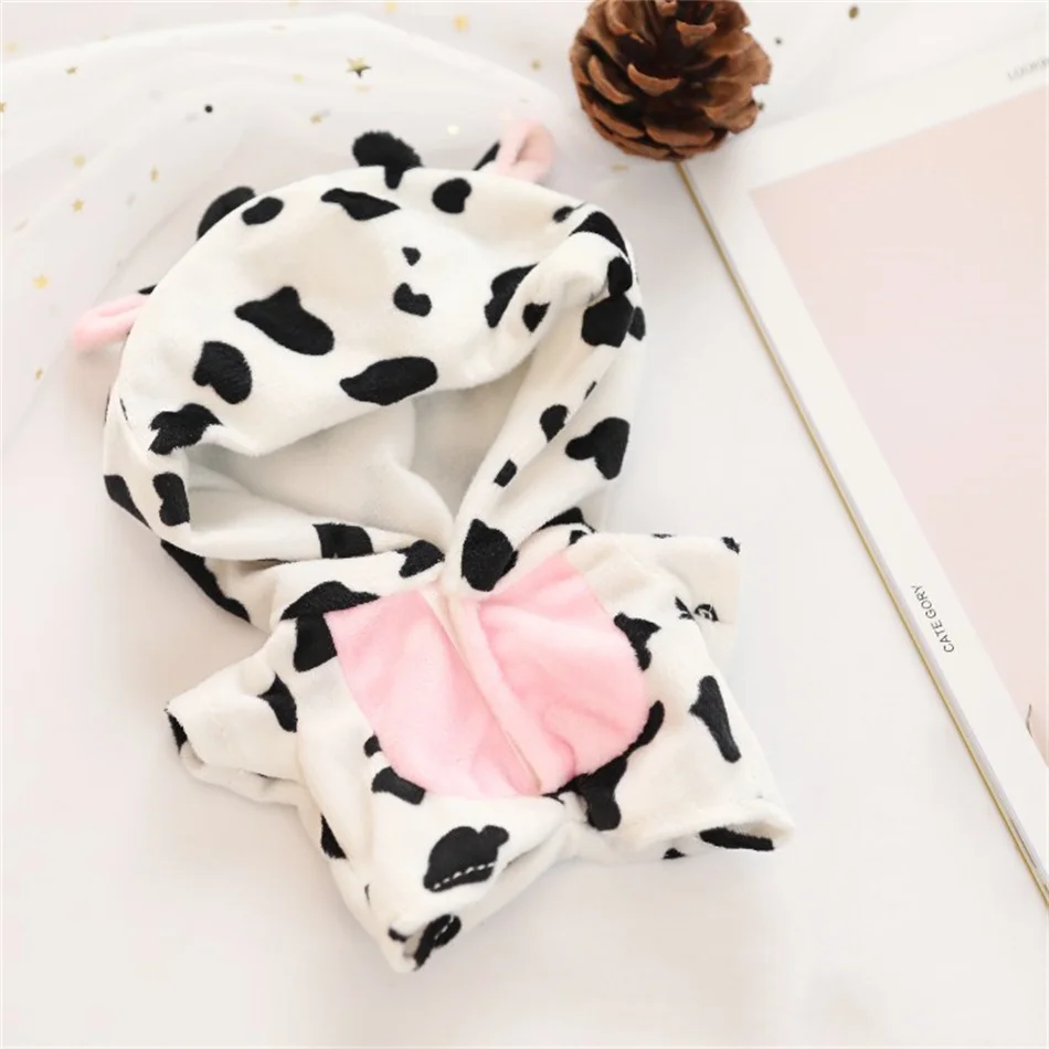 

Комбинезоны с животными без атрибутов, комплект одежды для кукол из хлопка, подходят для кукол 20 см, маленькие аксессуары для милых малышей