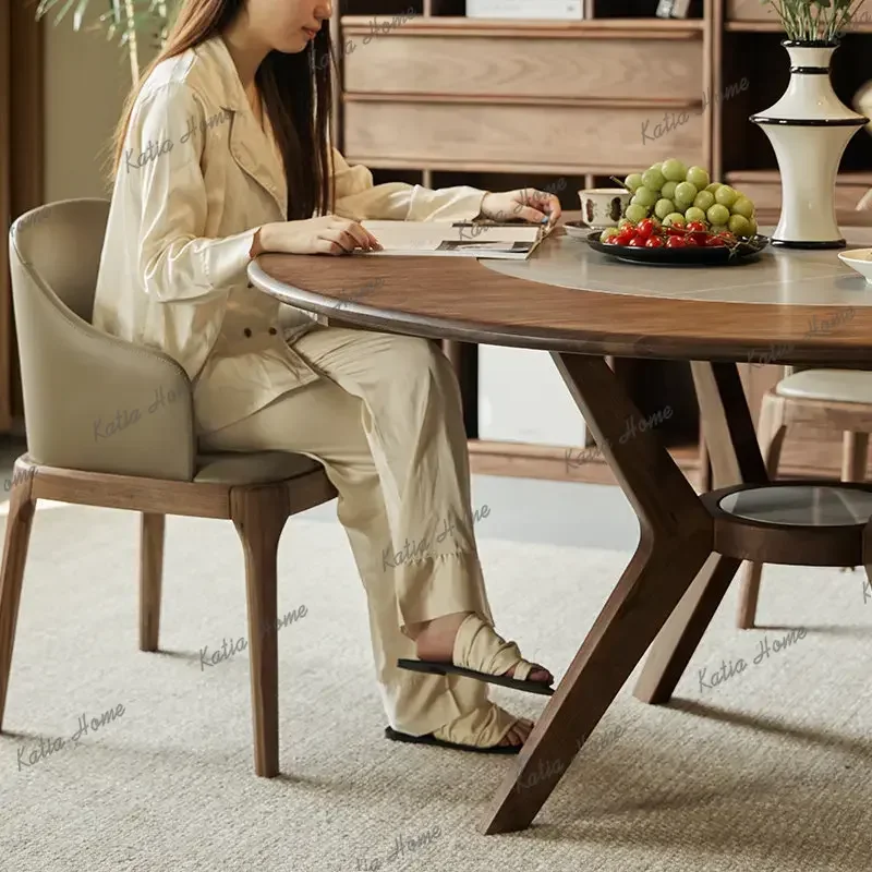LD North American Dining Table Black Walnut Artist Modern Simple Dining Table Light Luxury Home Furniture