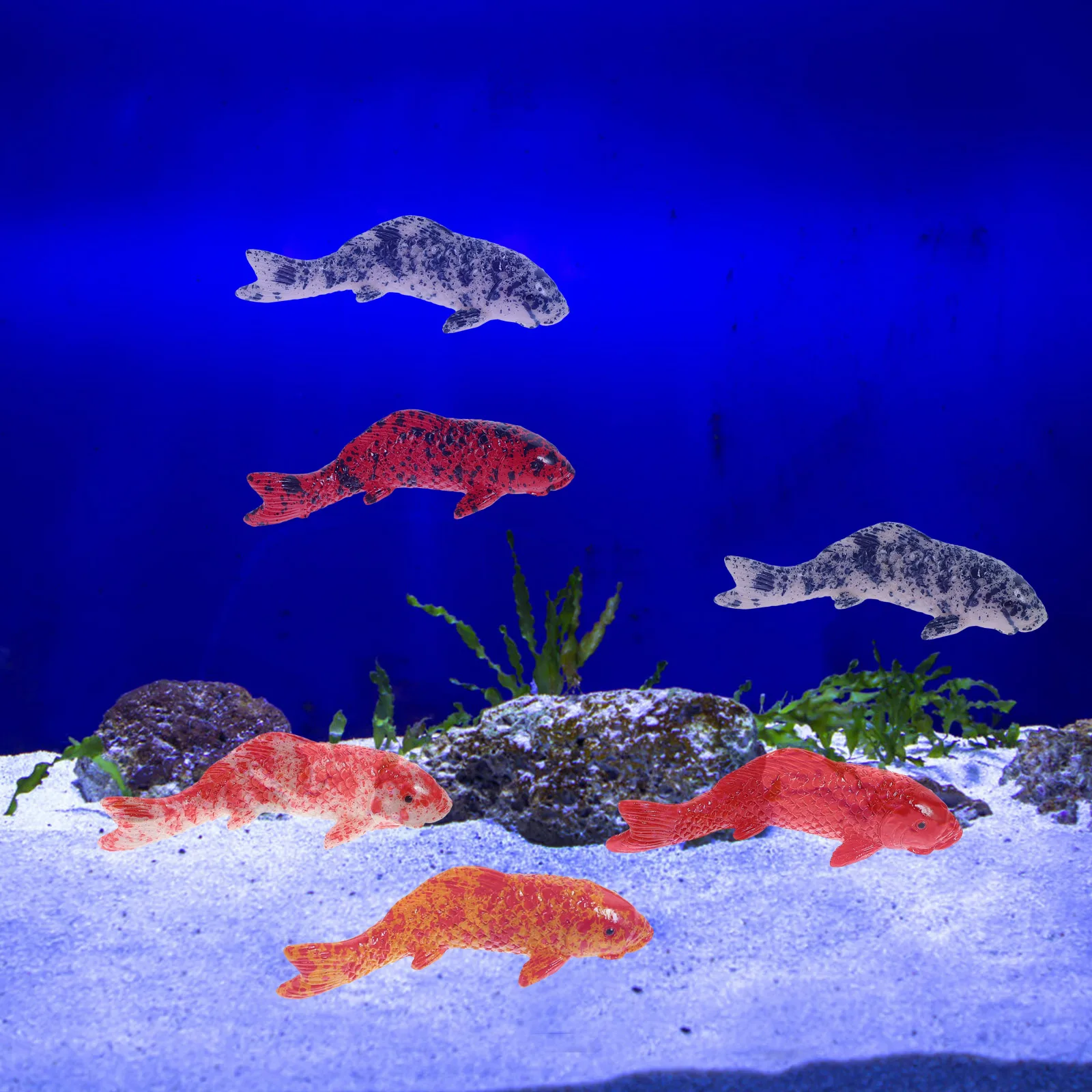

20 Pcs Fish Decorations Resin Fake Aquarium Floating Fish Tank Accessories Realistic Simulated nament for Terrarium Home