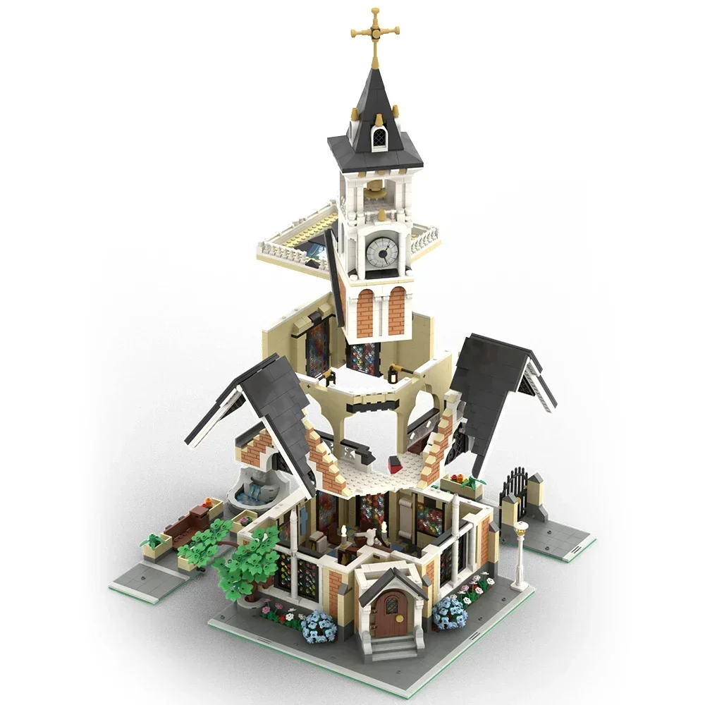 Set di blocchi di costruzione del modello della chiesa commemorativa di san giuseppe collezione di architettura modulare MOC 3118 pezzi giocattoli di mattoni regalo di natale