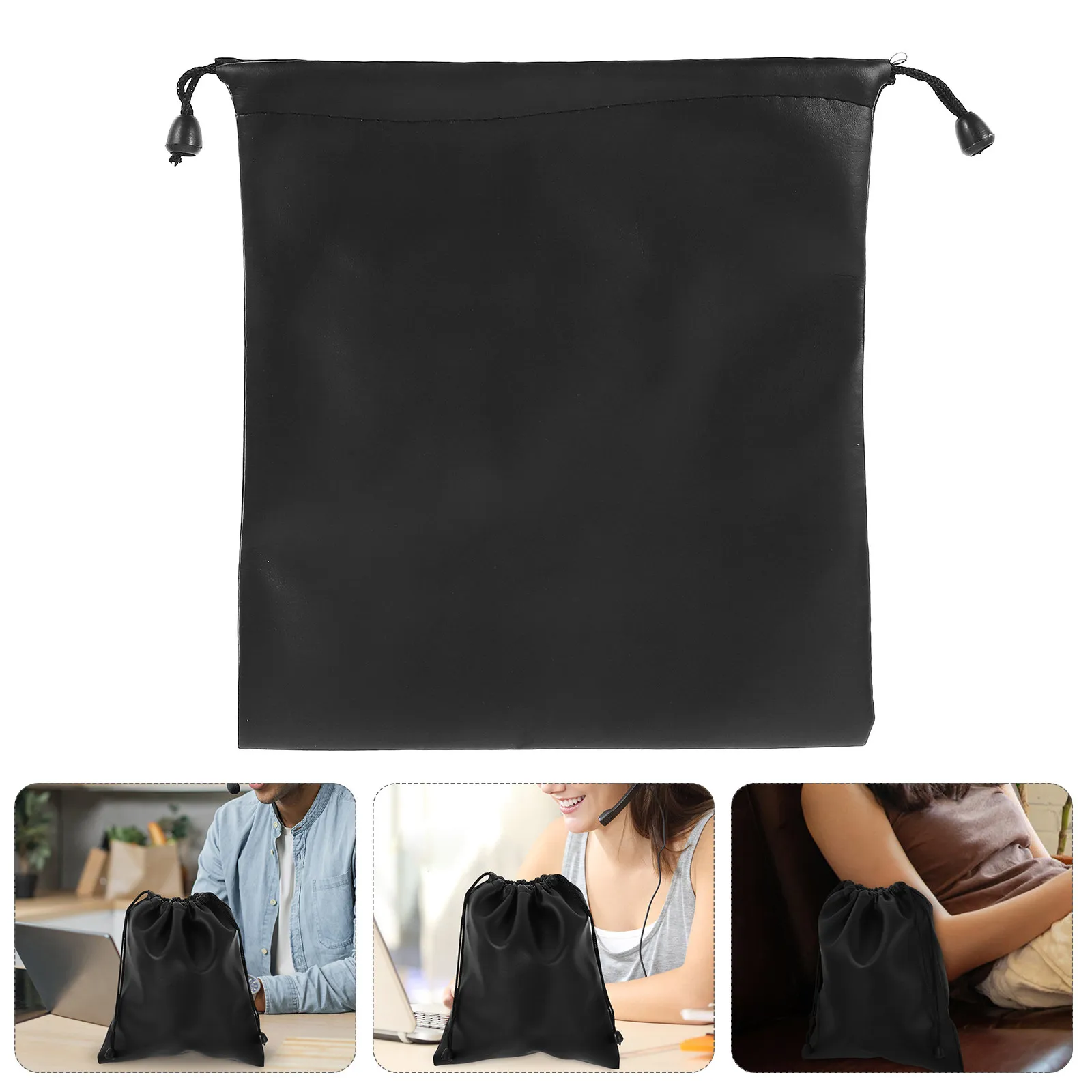 Portable Earphone Storage Bag PU Compact Organizer Pouch for Headphones Earbuds Cables Daily Life Travel Gym Office Accessories view 2