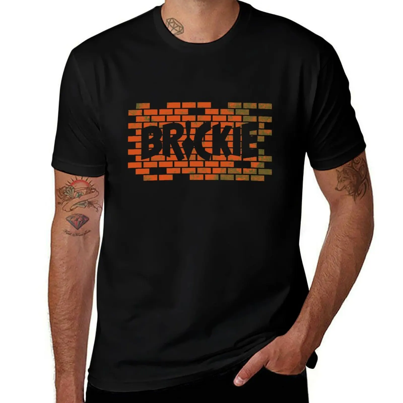Brickie Trowel Bricklayer Construction Vintage Retro T-Shirt Tough Fabric Work Tee T-Shirt