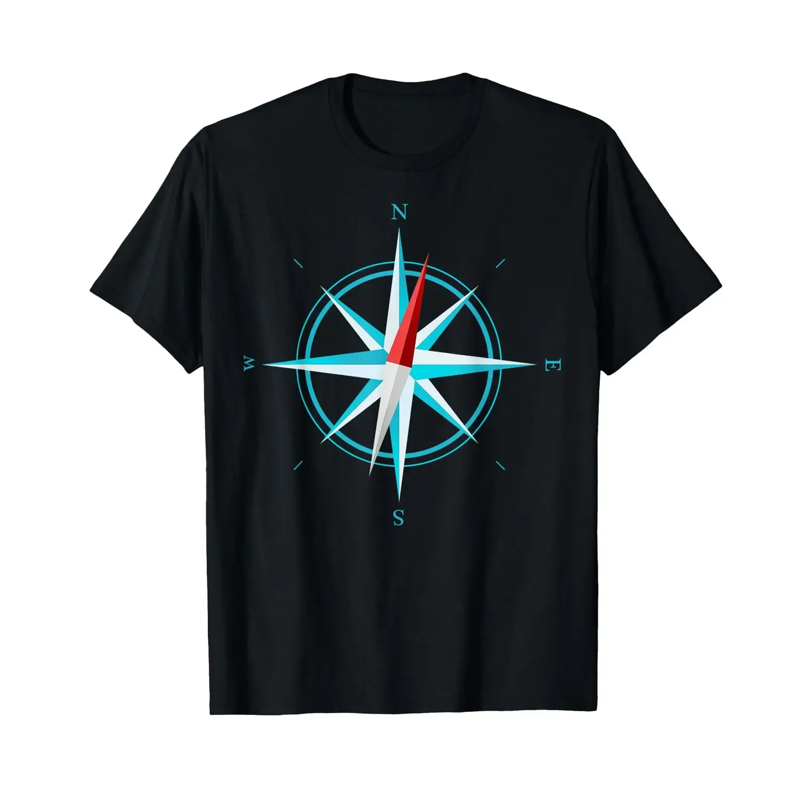 Compass T Shirt With Directions vintage Washed Comfortable Casual fashion Breathable designer clothes Soft streetwear Slightly