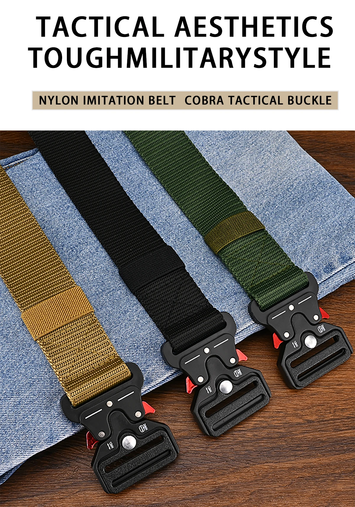 1Pc/2Pcs Versatile Men's Tactical Belts-Durable, Adjustable Design-For Outdoor Sports Enthusiasts,Pair with Jeans,For Men Women
