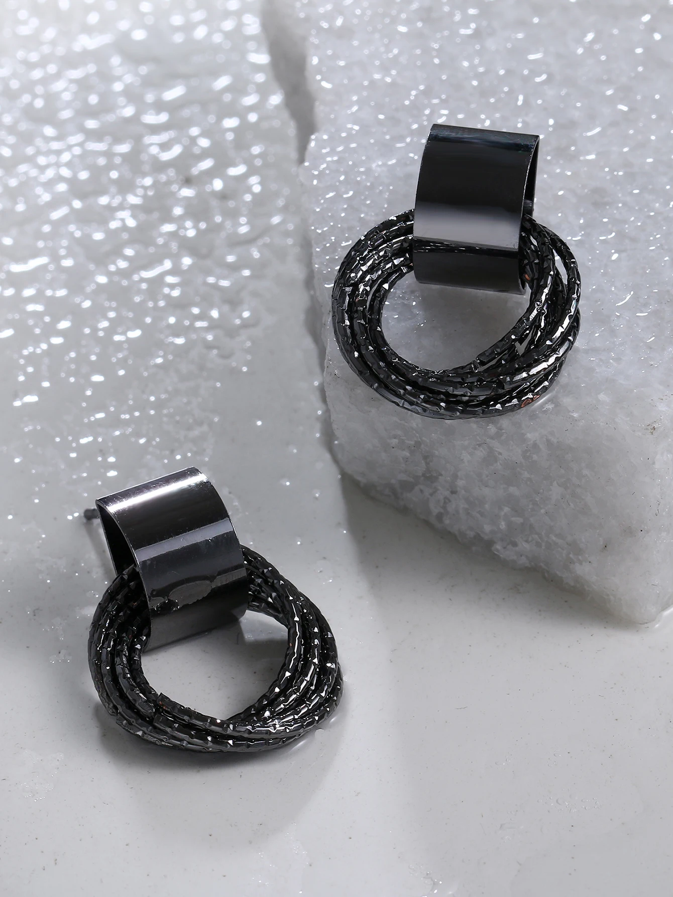 EMMAYA New Arrival Big Circle Pendant Drop Earrings Bridal Women Wedding Party Jewelry