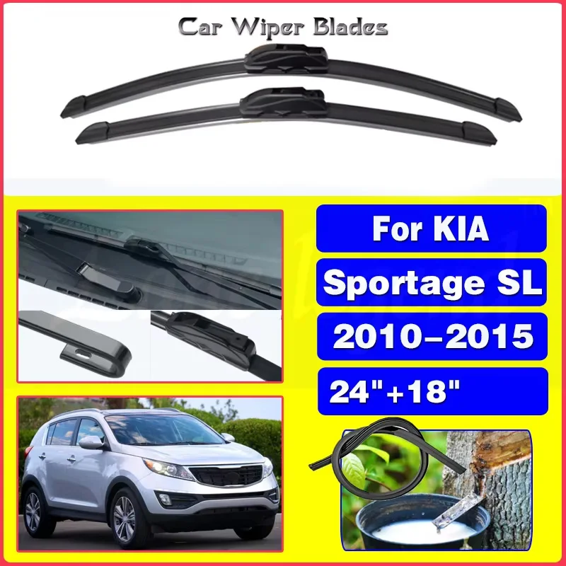 

Wiper Front Wiper Blades Set Kit For KIA Sportage SL 2010 2011 2012 2013 2014 2015 Windshield Windscreen 24"+18"