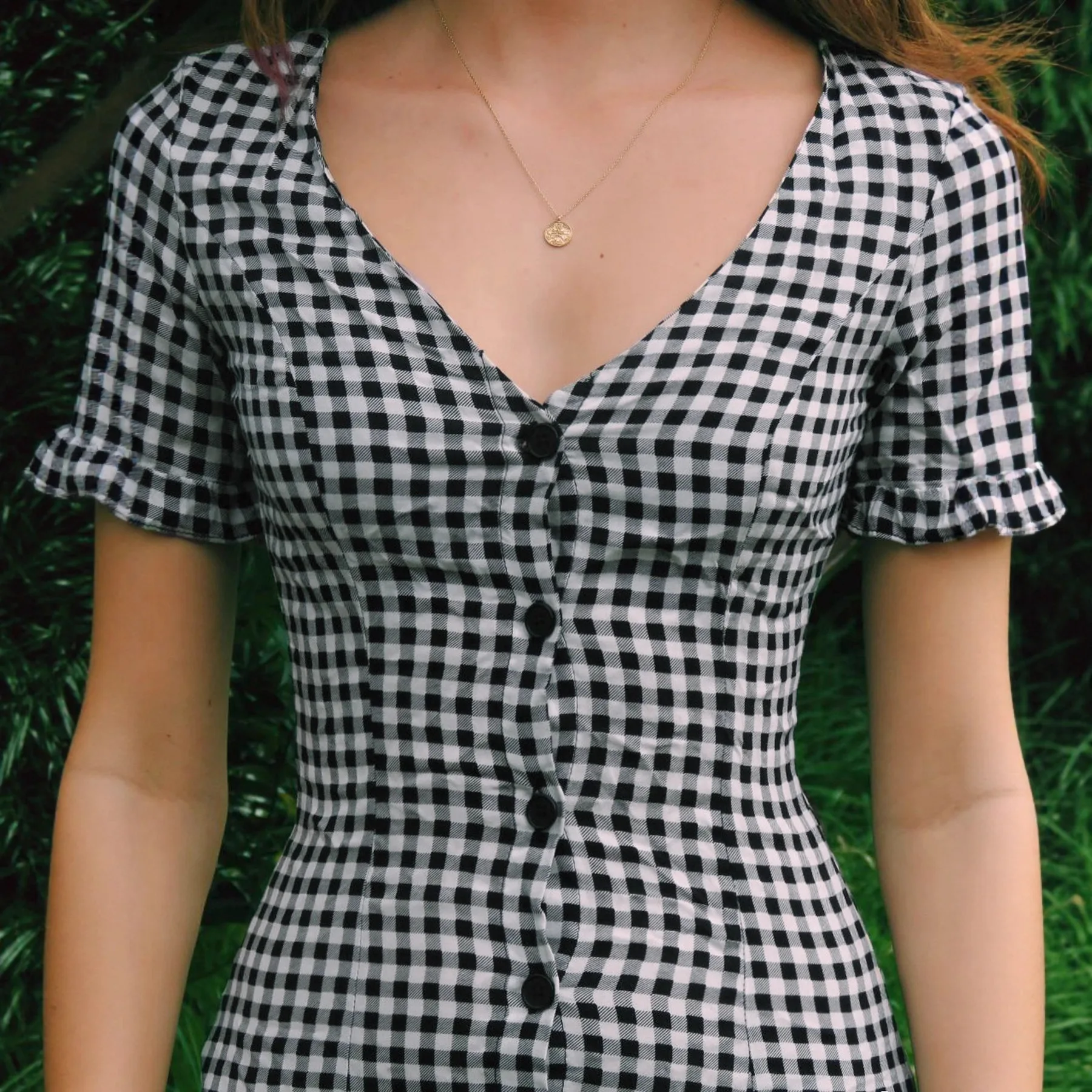 Ele Plaid Contrast … - image