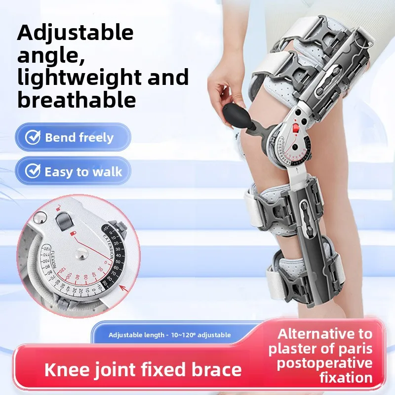 Thigh Over Ankle Immobilizer Brace Breathable Lower Limb Support Strap Tibia Fibula Knee Leg Protective Bracket