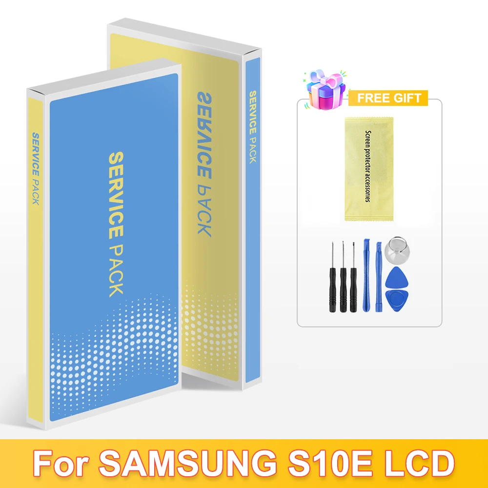 AAA+ With Frame For Samsung S10E G970 G970F/DS G970U SM-G9700 LCD Touch Screen Display Digitizer S10E Incell Repair Parts