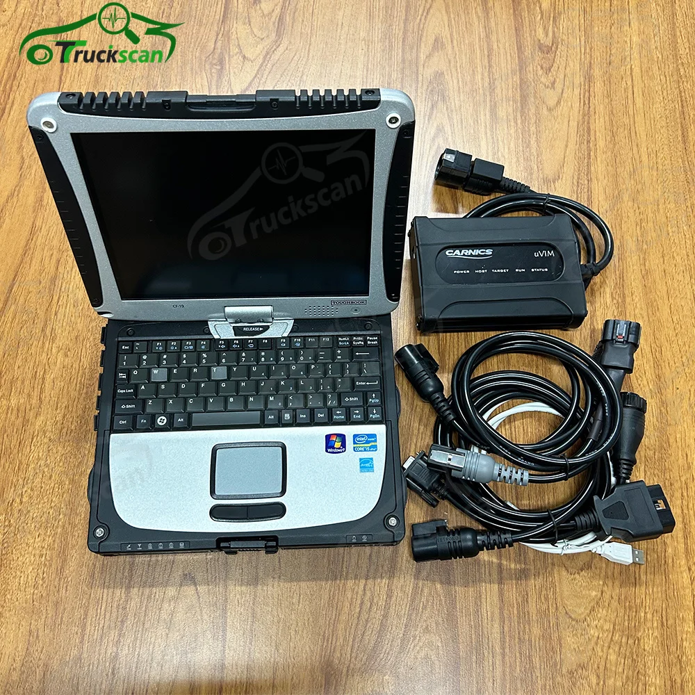 

For Doosan Diagnostic tool uvim Communication Interface Forklift Excavato Loader heavy Duty DDT SCR DPF Scanner kit +CF19 laptop