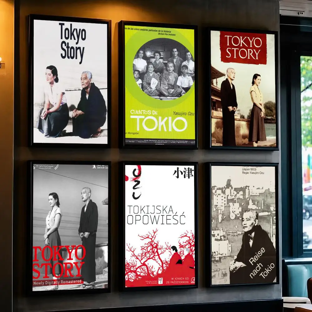 classic movie T-Tokyo Story 1953-Y Poster Removable Wall Sticker for Home Cafe Bar Office Interior Decor