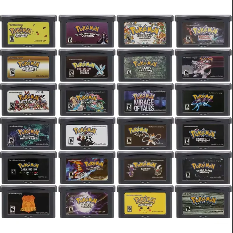 GBA Game Cartridge 32 Bit Video Game Console Card Pokemon Fuligin AshGray Liquid Crystal My Ass USA Version for GBA/NDS