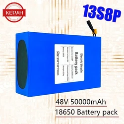 Akumulator 13 s8p 48V 50000mAh 18650 akumulator litowy 13 s8p 1000W baterii zbudowany W 50A BMS