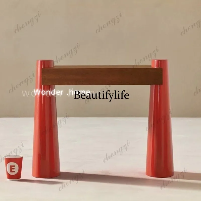 M45 Medieval entrance table End view table Living room red decorative table Designer creative plan