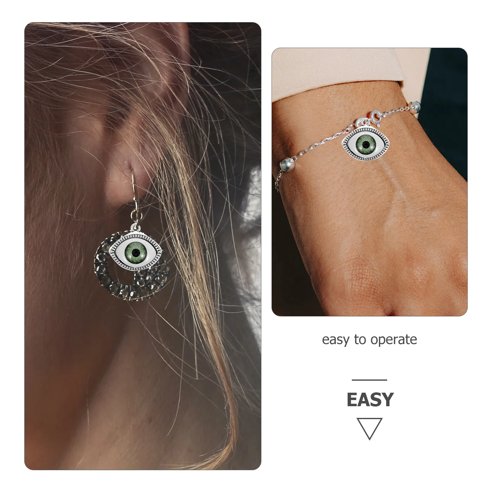 

10pcs Alloy Jewelry Pendants DIY Evil Eye Charms Purple Color Supplies Bracelet Accessories Christmas Birthday Gifts