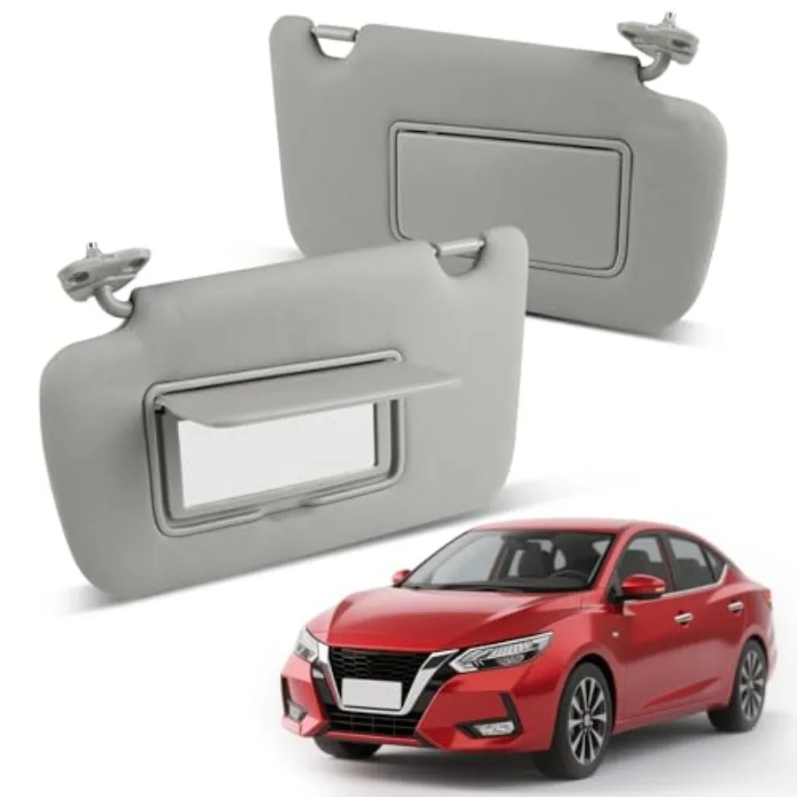 

Sunvisor DriverandPassenger Side for 2013-2019 Nissan Sentra Accessories LeftandRight Side Sun Visor Without Light LeftandRight
