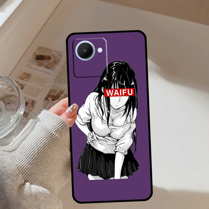 Sugoi Senpai Anime waifu Case For Realme 10 9 11 Pro Plus GT Neo 5 3 2T 3T C11 C15 C25 C21Y C30 C31 C33 C35 C53 C55