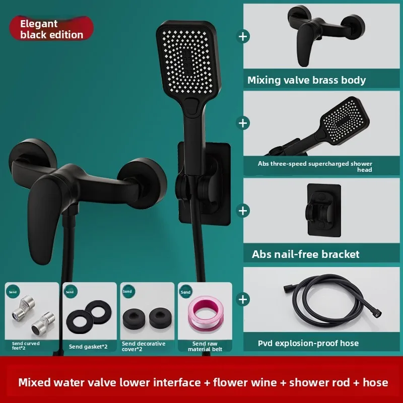 All Copper Thermostatic Shower System Home Bathroom  Shower Head Sets Home Bathroom Collection Copper Shower Set Cold Hot Shower