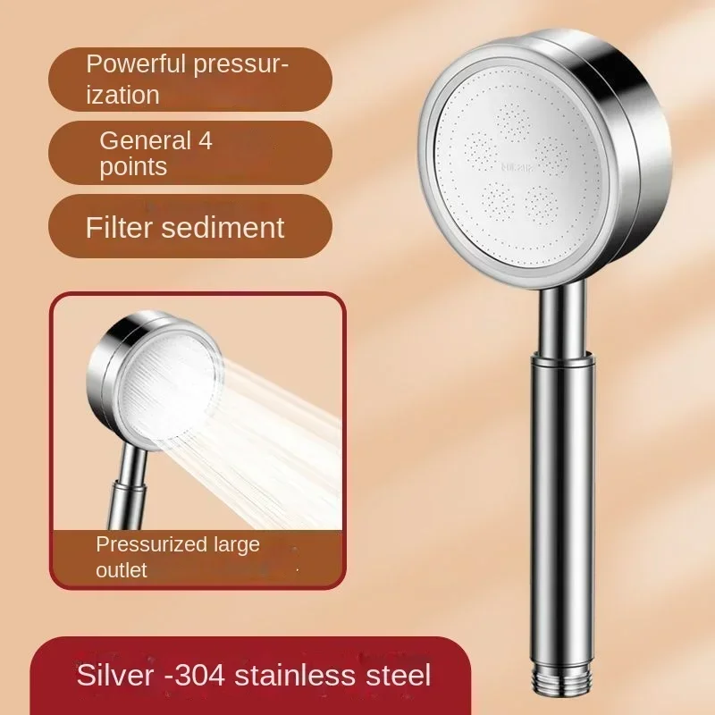 

Edelstahl-Druckbrausekopf mit großem Wasserauslass Duschbad Haushalts-Badeschlauch rain shower head