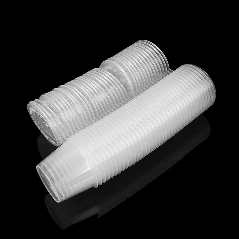 50Pcs Disposable Transparent Plastic Sour Sauce Cup Mucus Storage Container Box With Lid Kitchen Storage Box Plastic Box