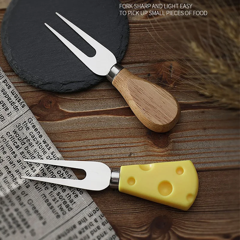 1Pcs Steel Stainless Cheese Knives With Bamboo Wood Handle Cheese Slicer Cheese Cheese Knife Kitchen Baking Tool