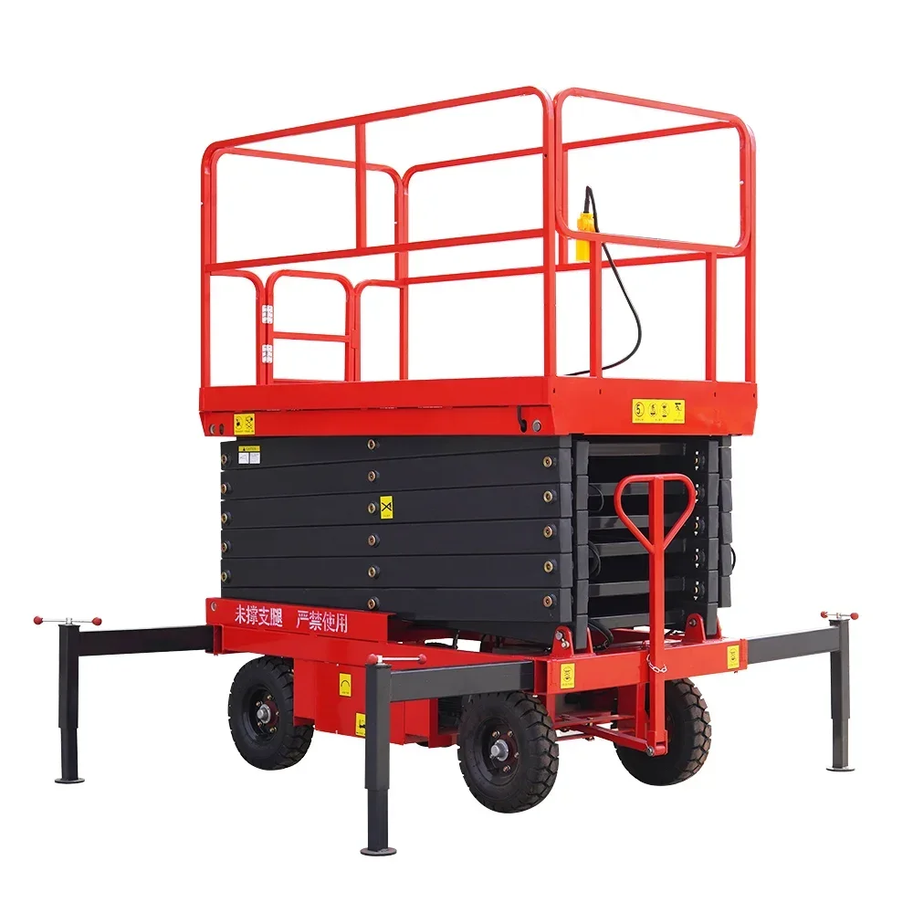 Hot Sale Portable Trailers Man Lift Manual Scissor Lift Platform for Warehouse