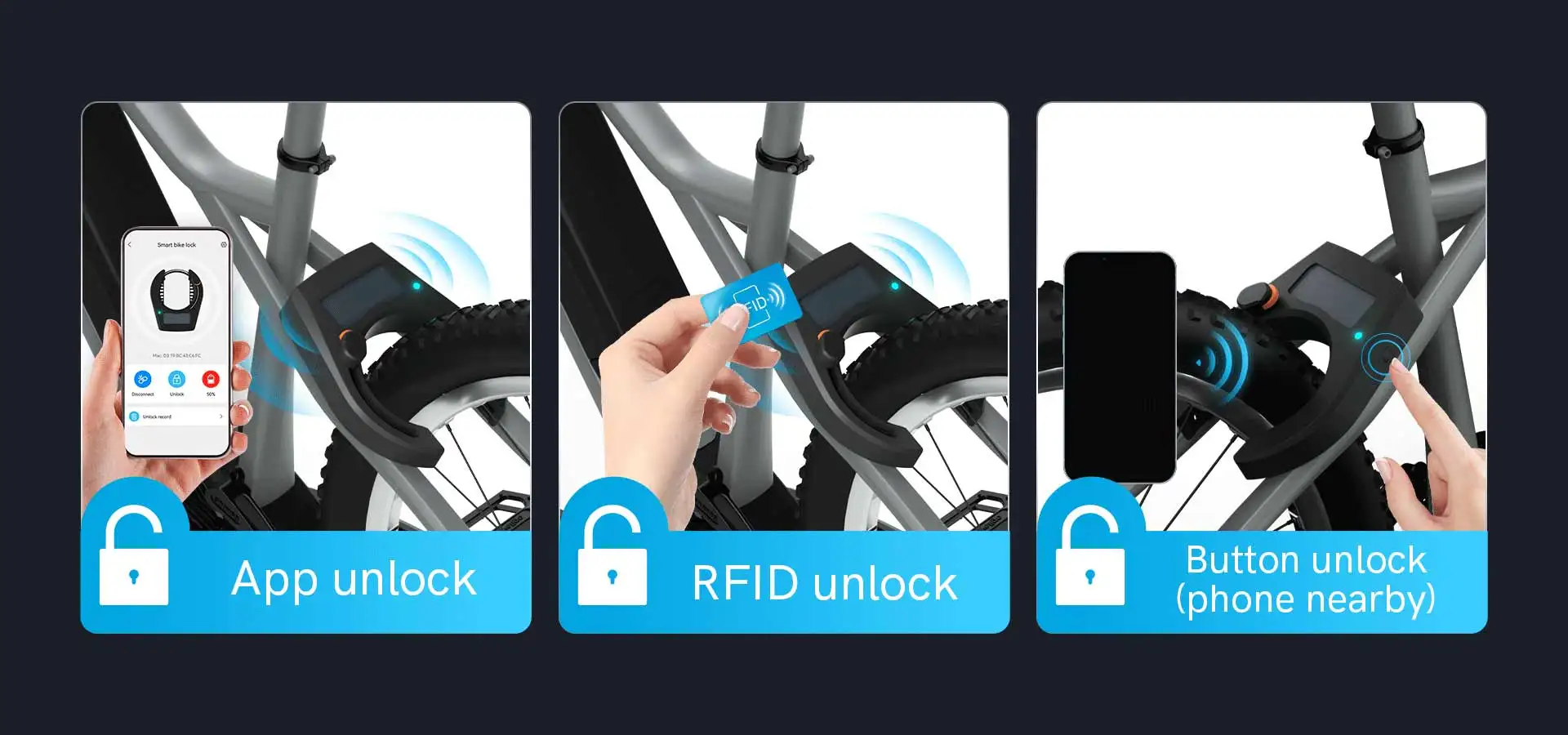 Omni Nuovo arrivo Smart Security Lock Posizionamento GPS Blocco stazione di condivisione bici