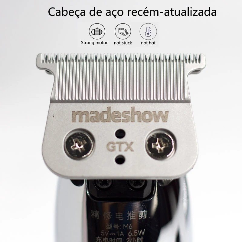 Madehow M6 tagliacapelli professionale con finitura tagliacapelli Cordless per uomo macchina per tagliare i capelli interamente in metallo macchina per tagliare i capelli