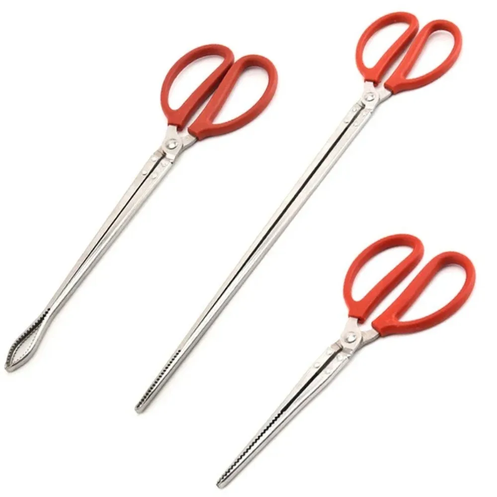 Langlebiges Handwerkzeug für Meeresfrüchte, stabile, multifunktionale Krabbenzange aus Edelstahl, Aalzange mit langem Griff, rutschfest, für die Küche – Detail 9