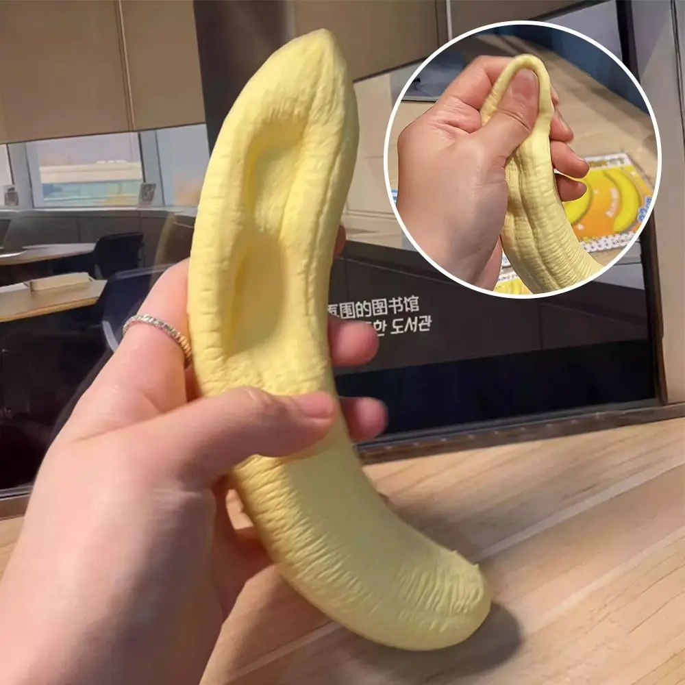 Soft Banana Meat Toy Stress Relief Hand Relaxation Banana Meat Pinch Le Slow Rising Relaxing Squeeze Decompression Dough