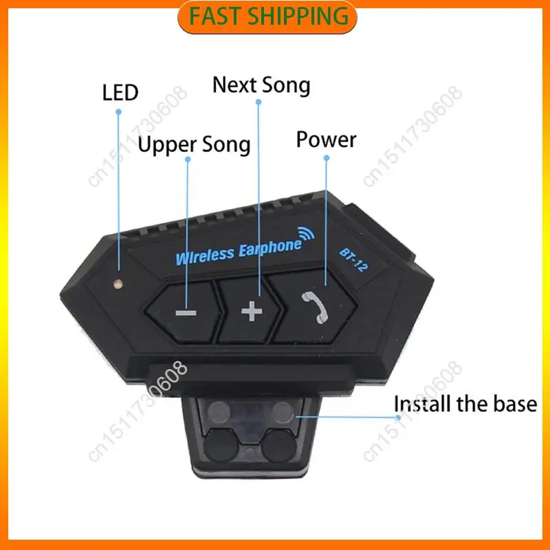 Buy Now Motorcycle Headset Bluetooth Headset Hands-Free Phone Call Intercom Wireless Music Player