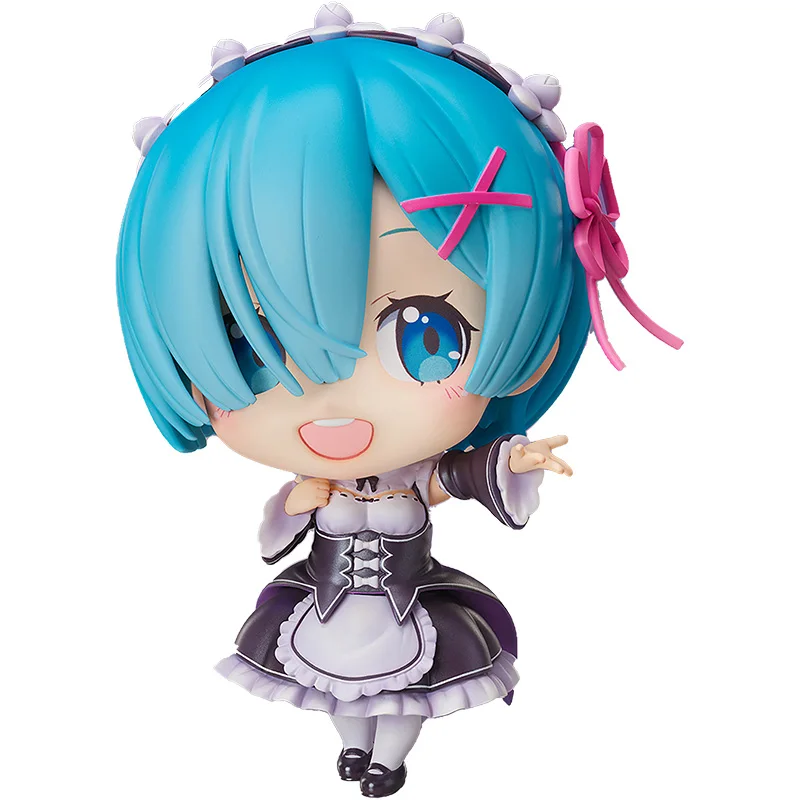 Figura periférica de Anime Life in a different world from zero Rem Q edition, bonita figura de estilo, chica bonita, mano clásica