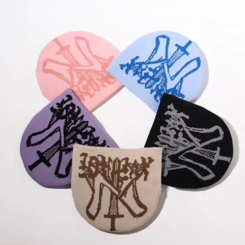 2025 moda chapéu de tricô gorros goth bonés das mulheres dos homens y2k inverno pop harajuku vintage quente hip hop unisex casual ao ar livre boné