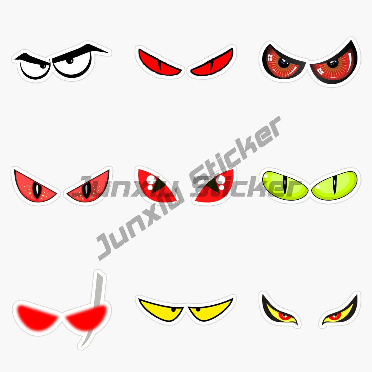 

Eyes Car Stickers Car Racing Equipment Retro Vinyl Self-adhesive Decal Window Phone Surfboard Decoration