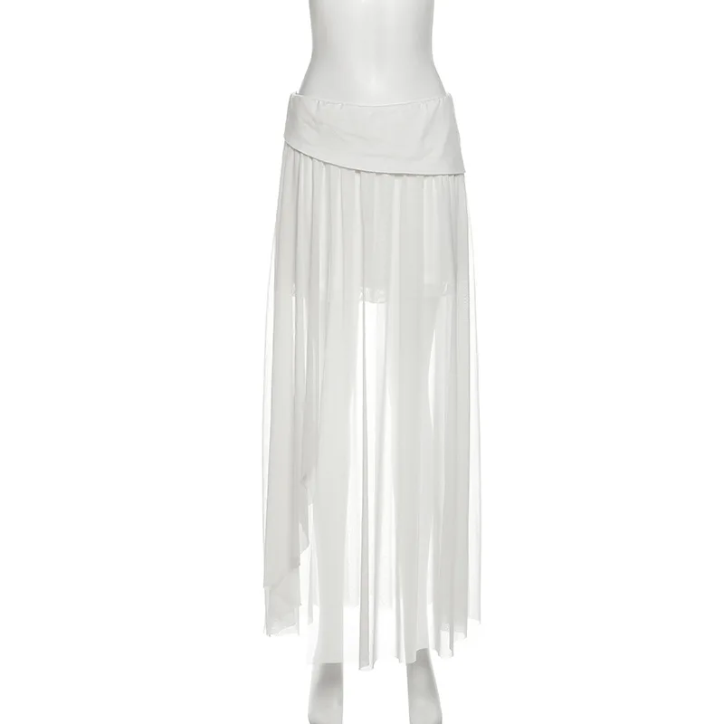 

Summer bow A-line college style pleated skirt