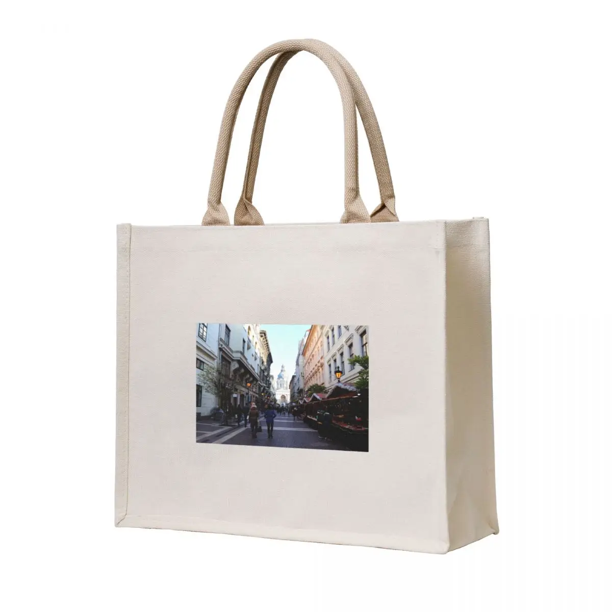 

Christmas market in Budapest Tote Bag sacs de shopping custom fabric bag Reusable bags