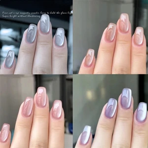 مسحوق مغناطيسي من عين القط المخملية ، تأثير 9D ، مطابقة الألوان ، زخرفة فن الأظافر DIY ، صبغة الكروم ، صبغة بيضاء ، ترقية البورسلين أفضل 8 مبيعات من مسحوق الأظافر الكروم - رقم 4