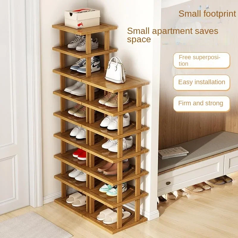 Nanzhu Shoe Rack Household Door Small Apartment Indoor Small Narrow Simple Shoe Cabinet Rental House Storage Space Saving Small