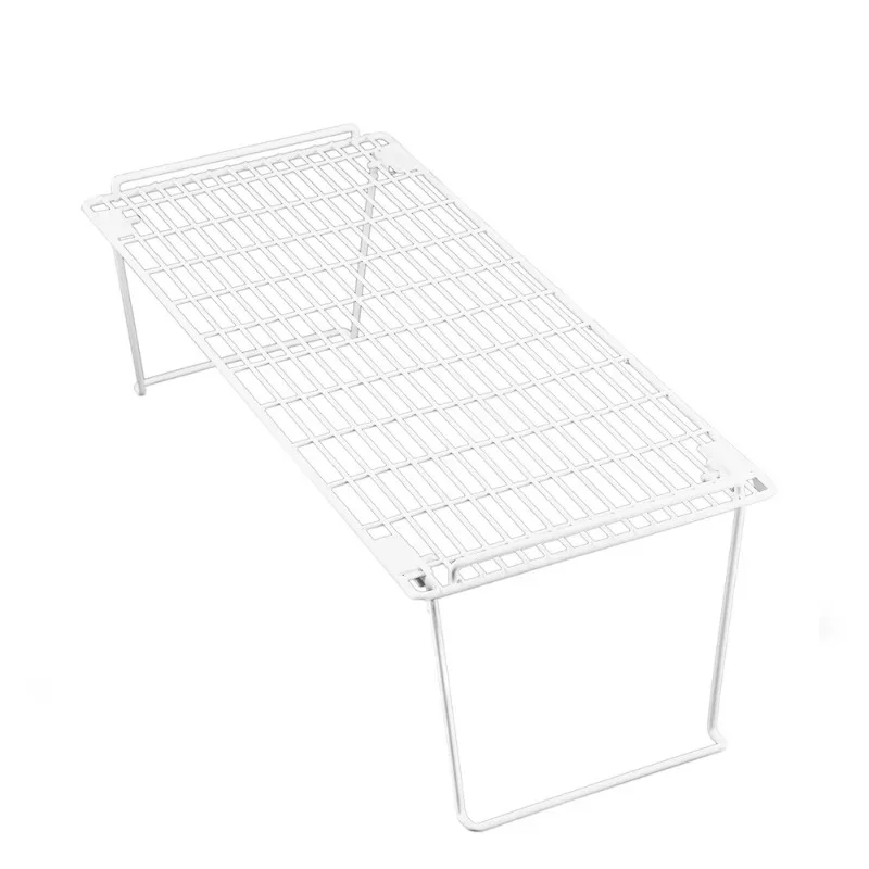 

22"x10"x7", White (2 pack) Adult Metal Kitchen Pantry Organization Wire Stacking Single Shelf Free Shipping
