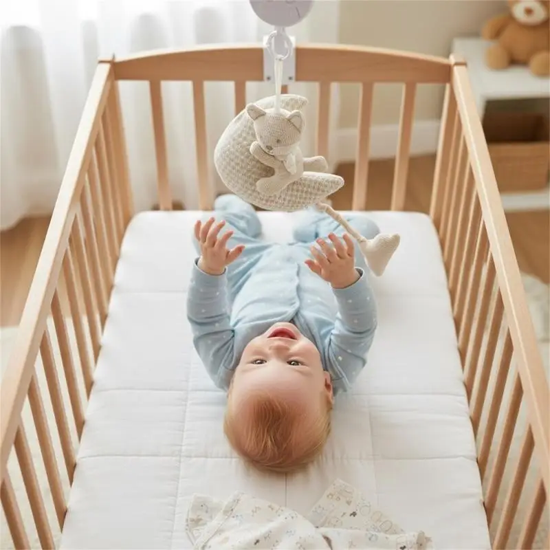 لعبة تفاعلية للتطوير الحسي لحديثي الولادة من القماش المزخرف مع ملحقات آمنة 24BE