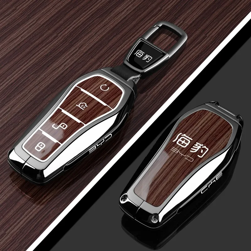 For BYD Seal 08 DMi / EV & Seal 05/06/07 2026 Zinc Alloy + TPU Key Fob Cover – Hybrid Material Car Remote Key Case with Keychain