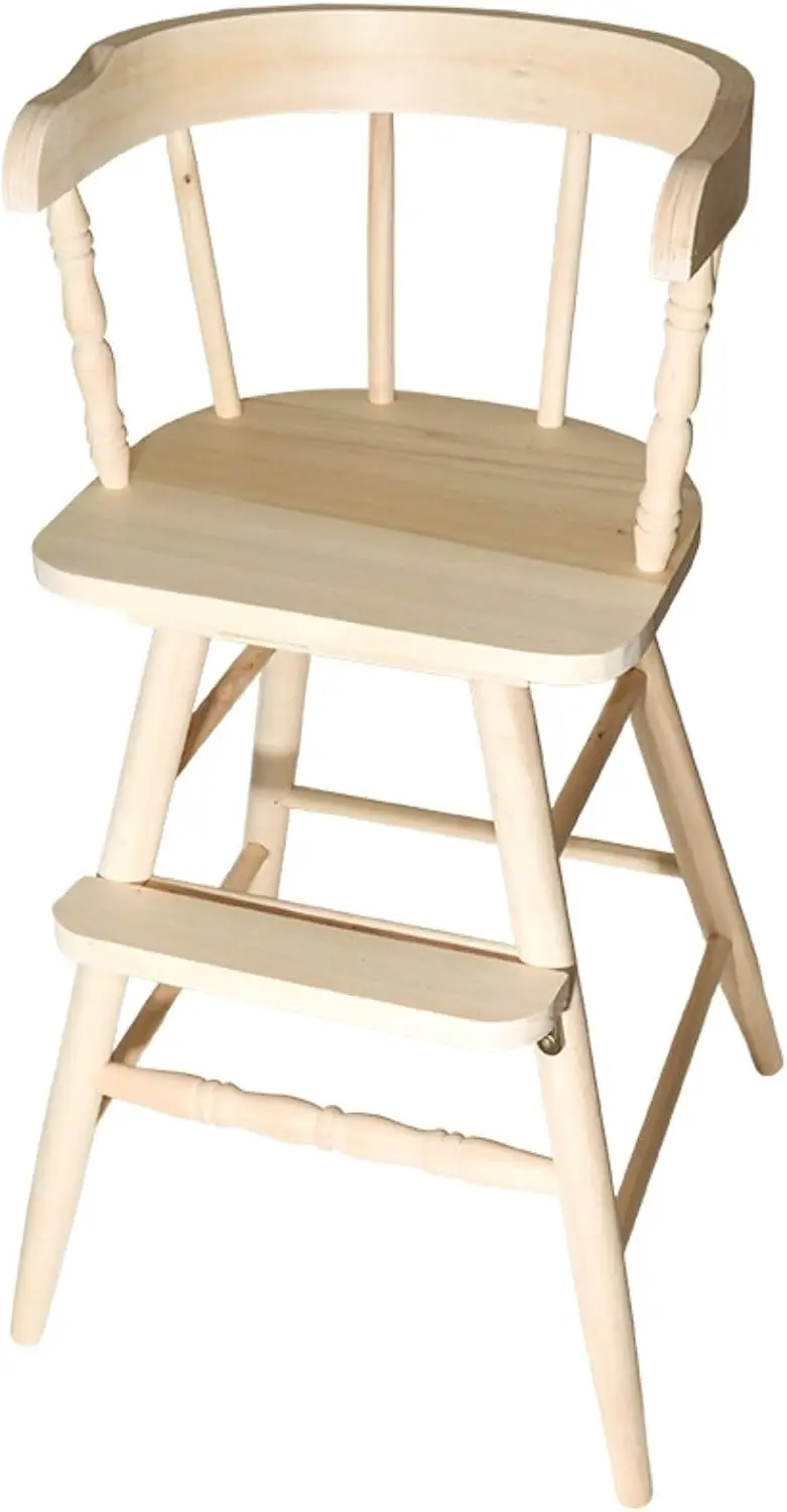 

Youth Wooden Chair Step Desk Dinning Arms Unfinished Natural