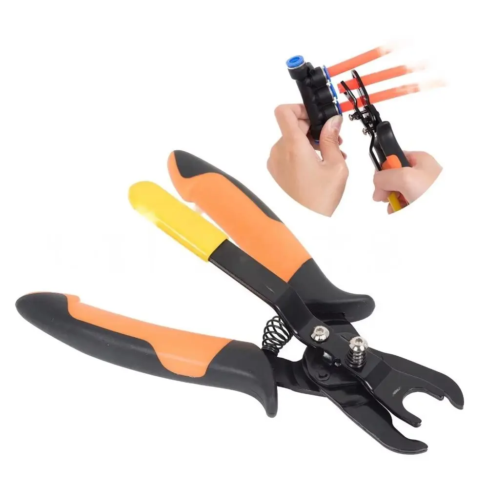 

Carbon Steel Push to Connect Disconnect Tong Tool Comfortable Grip Portable Design Air Hose Connector Removal Tool