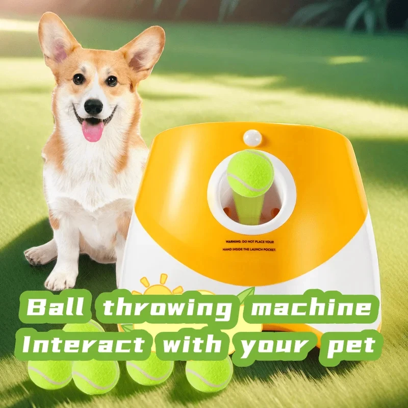 Lanzador Automático de Pelotas para Perros, Juguete Interactivo, Máquina Lanzapelotas de Tenis, Recargable por USB
