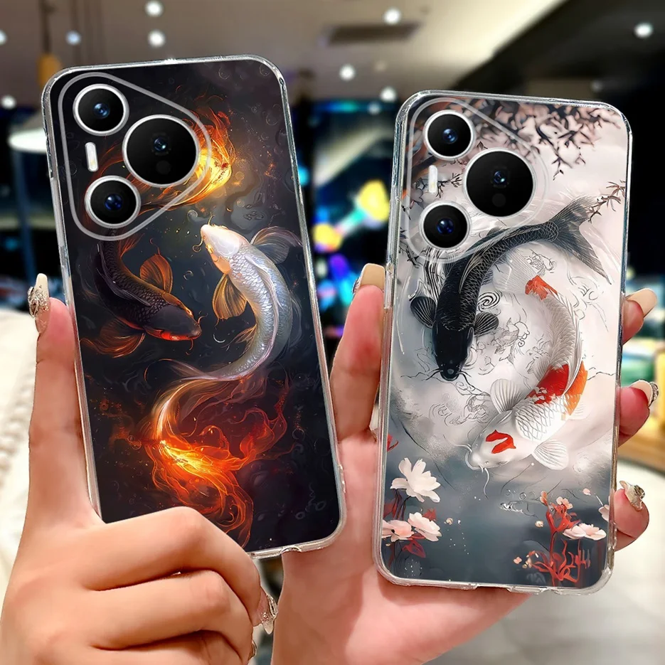 For Huawei Pura 70 Pro Plus Case New Luxury Painted Cover Soft Slim Phone Case For Huawei Pura 70 Ultra Pura70 Pro Fundas Bumper