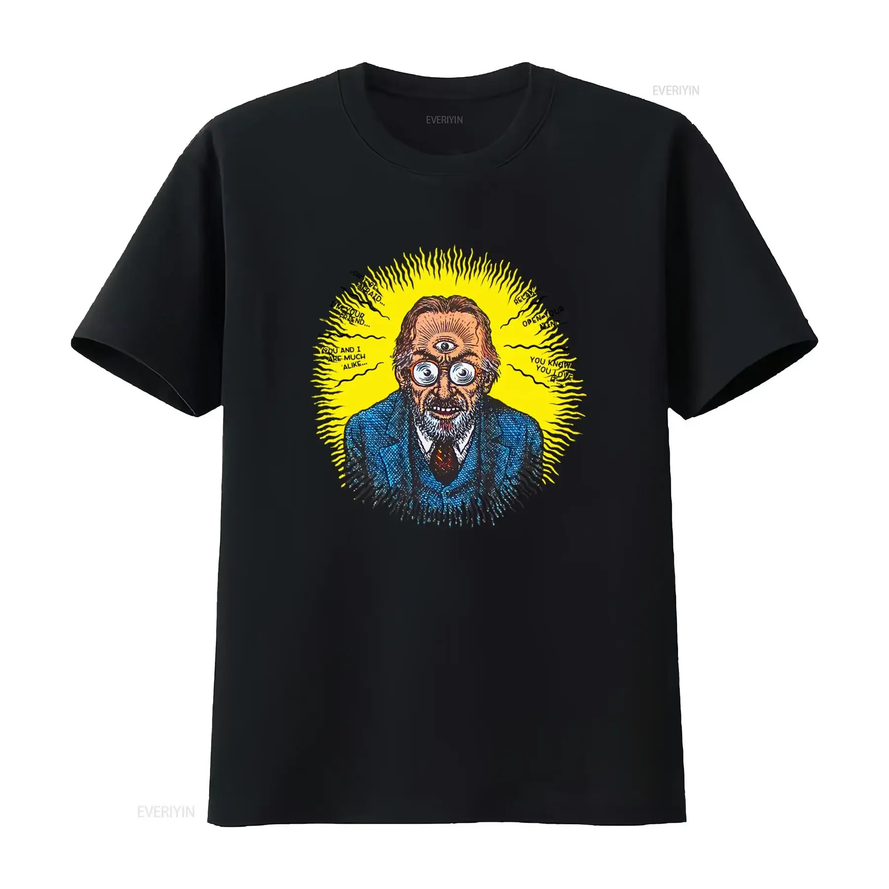 Robert Crumb Third Eye T shirt Unique Art Print for Trendy Fashion Lovers vintage Washed Versatile homme Top For Everyday Wear
