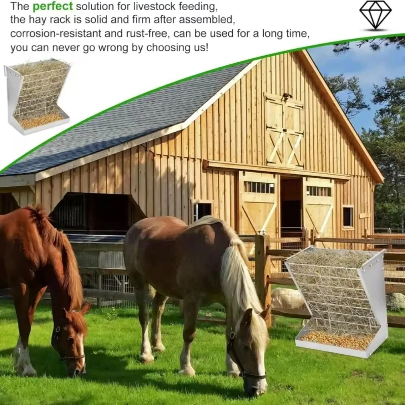 Livestock feeding equipment Metal cutting products, hay feeders