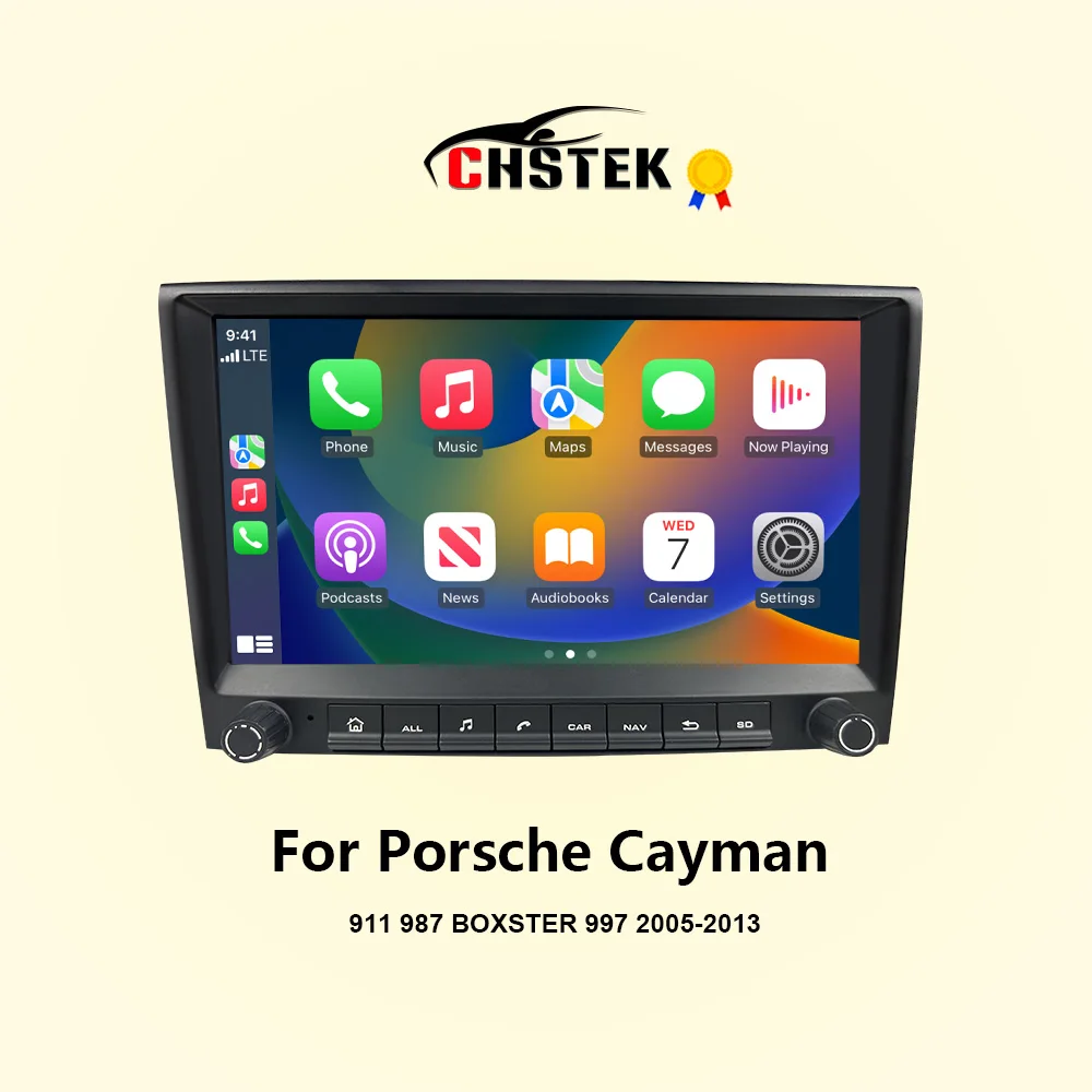 

CHSTEK Car Radio Carplay Android 13 For Porsche Cayman 911 987 Boxster 997 2005-2013 Multimedia Navigation Bluetooth WIFI 4G DSP