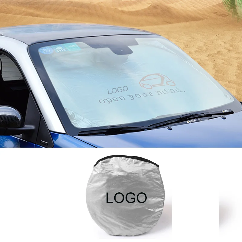 Custom Car Windshield Sunshade UV Protection Front Window Foldable Parasol Covers  Accessories For Smart 451 452 Fortwo Forfour